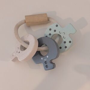 PlanToys x Pottery Barn wooden baby keys toy